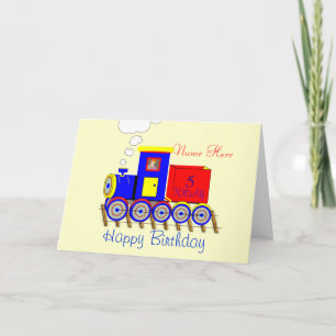Tarjeta personalizada del niño de tren de Choo Cho