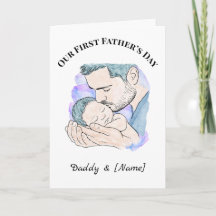 Tarjeta personalizada del primer día del padre par