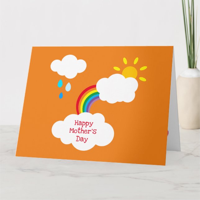 Tarjeta personalizada del tiempo arcoíris para el  (Anverso)