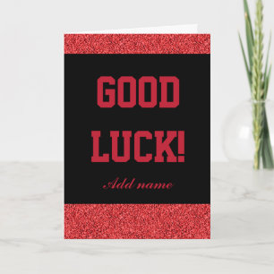 Tarjeta personalizada elegante de la buena suerte