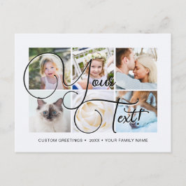 Tarjeta Personalizada Elegante Escritura 6 fotos U