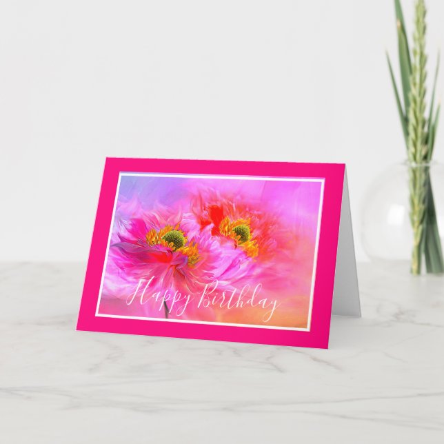 Tarjeta personalizada fantasía floral (Anverso)