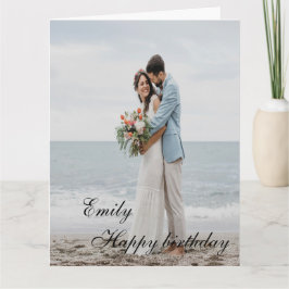 Tarjeta Personalizada Feliz cumpleaños, esposa de foto