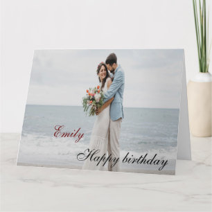 Tarjeta Personalizada Feliz cumpleaños, esposa de foto