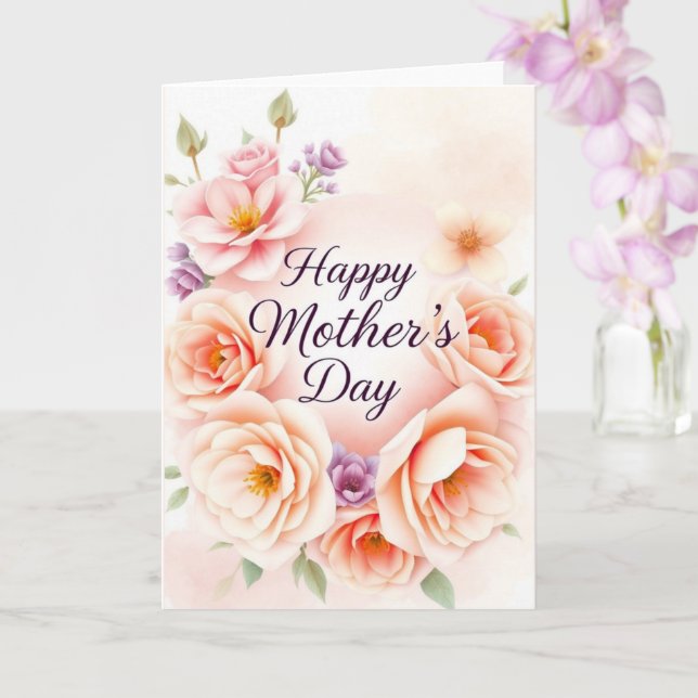 Tarjeta personalizada Feliz Día de la Madre (Orquídea)