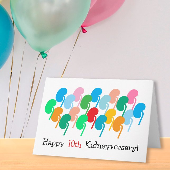 Tarjeta personalizada Feliz Kidneyversario y mucho (Subido por el creador)