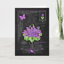 Tarjeta Personalizada Flor de Nacimiento Febrero T
