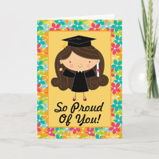Tarjeta personalizada graduación linda de la