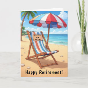 Tarjeta personalizada Happy Beach Retirement