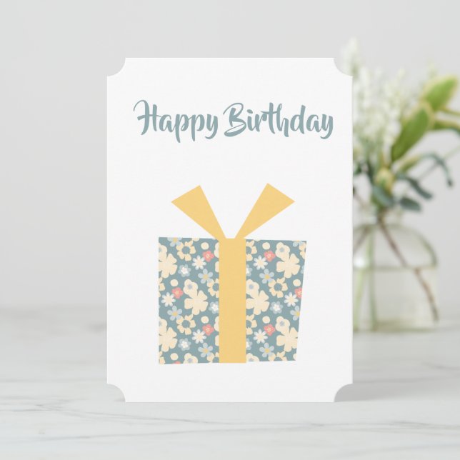 Tarjeta personalizada Happy Birthday (Anverso de pie)