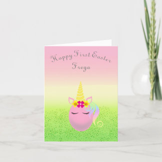 Tarjeta personalizada Happy First Easter Baby