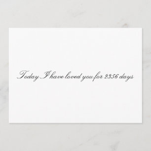 Tarjeta personalizada "Hoy te he amado durante # d