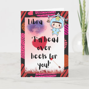 Tarjeta personalizada Libra Zodiac Valentines