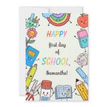 Tarjeta Personalizada Linda de Vuelta al Cole para