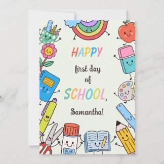 Tarjeta Personalizada Linda de Vuelta al Cole para