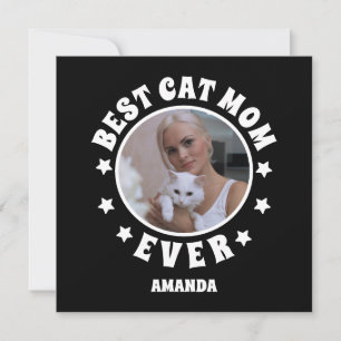 Tarjeta Personalizada Mejor Mamá de Gatos Personalizada Fo