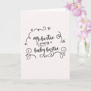 Tarjeta Personalizada Mi Mejor Amiga Está Embaraza