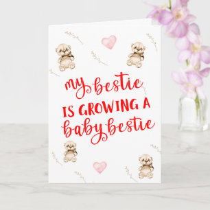 Tarjeta Personalizada Mi Mejor Amiga Está Embaraza