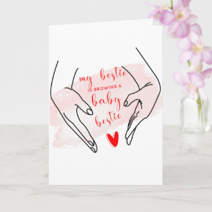Tarjeta Personalizada Mi Mejor Amiga Está Embaraza