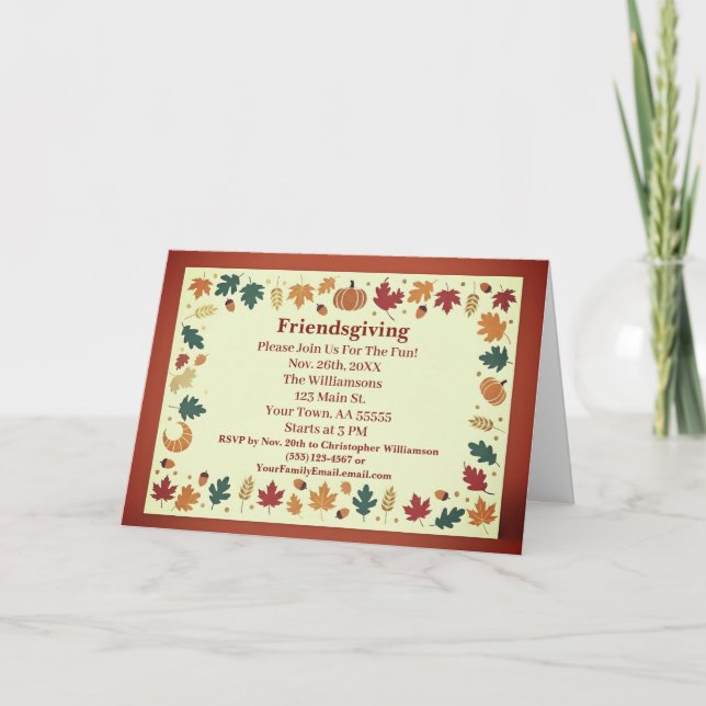 Tarjeta personalizada minimalista de Acción de Gra (Anverso)