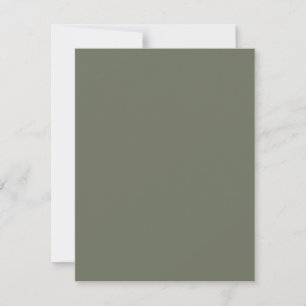 Tarjeta personalizada moderna plana de musgo verde