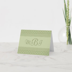 Tarjeta personalizada nudo céltico verde con el