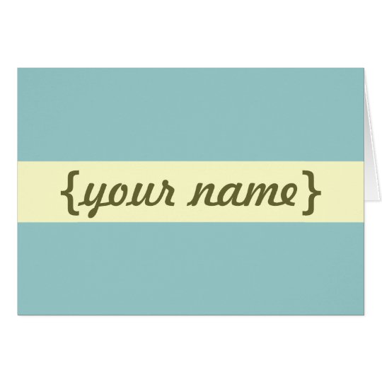 Tarjeta personalizada ostentosa