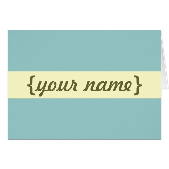 Tarjeta personalizada ostentosa (Anverso (Horizontal))