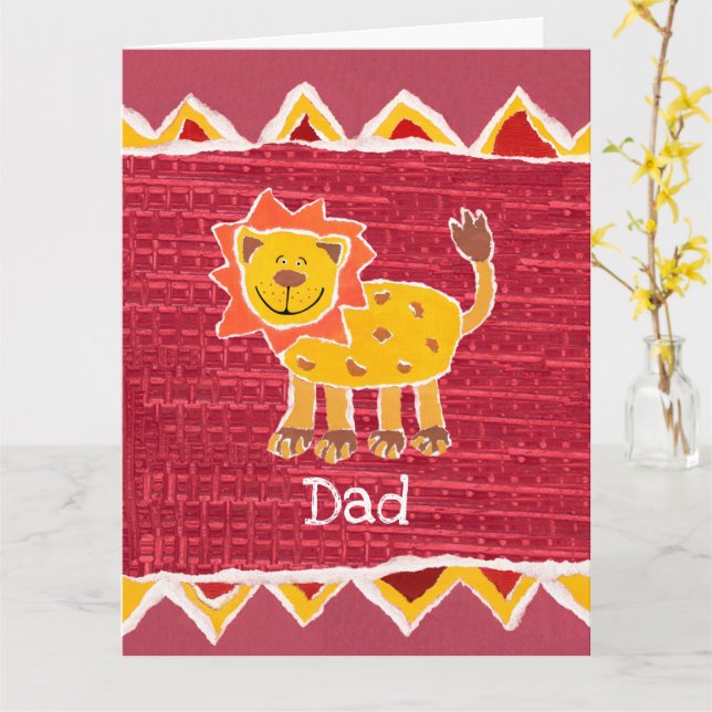 Tarjeta personalizada para el día del padre de un  (flor amarilla)