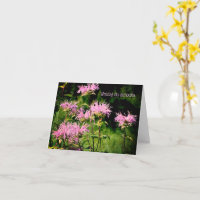Tarjeta personalizada para la naturaleza de las fl