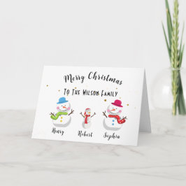 Tarjeta personalizada para Navidades familiares