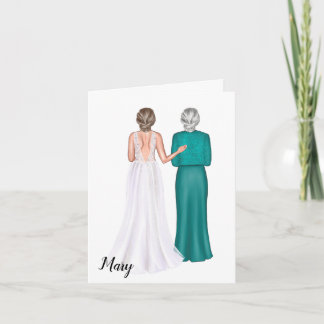Tarjeta personalizada para suegra en boda