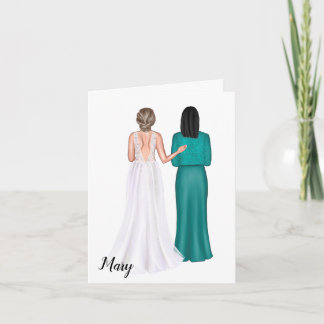 Tarjeta personalizada para suegra en boda