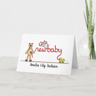 Tarjeta personalizada para un nuevo bebé