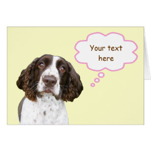 Tarjeta personalizada pastel del perro de aguas de