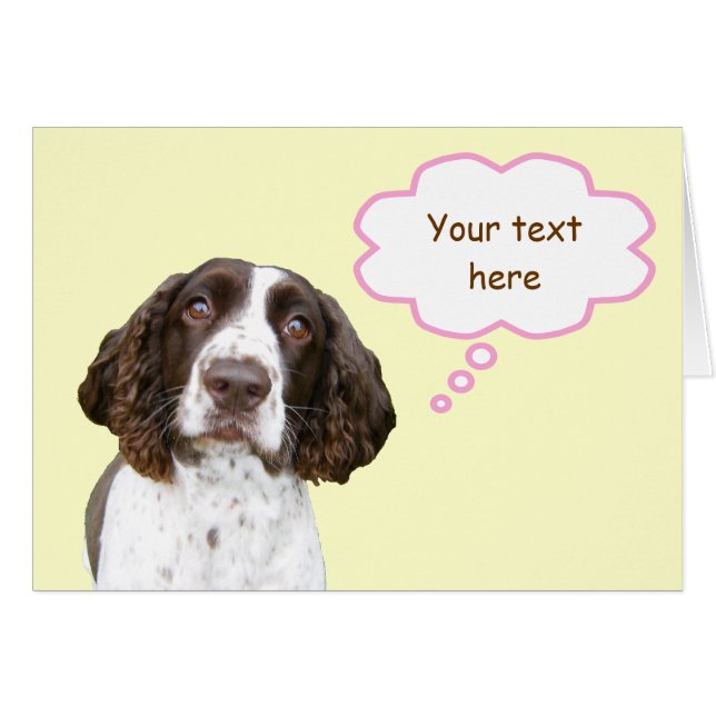 Tarjeta personalizada pastel del perro de aguas de (Anverso (Horizontal))
