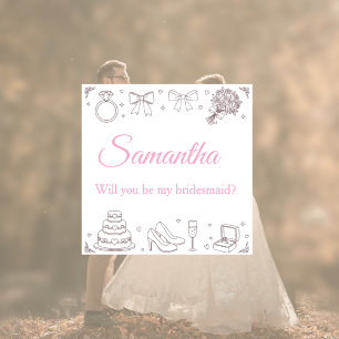 Tarjeta personalizada ¿Quieres ser mi dama de hono