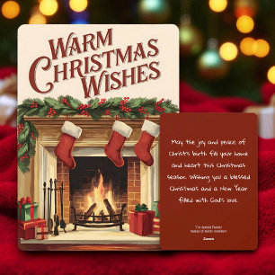 Tarjeta personalizada vintage de Navidad cristiana