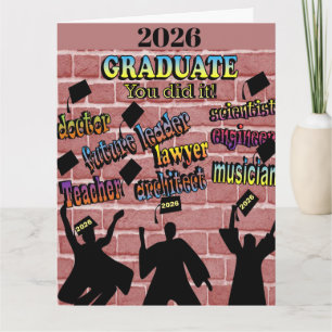 Tarjeta Personalizado 2026 Lo Lograste Graduado Graduación
