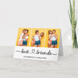 Tarjeta Personalizado 3 mejores amigos de Collage de fotos
