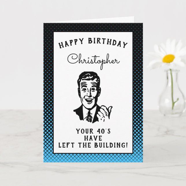 Tarjeta Personalizado 50° cumpleaños sobre The Hill Funny (Planta pequeña)