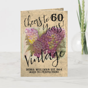 Tarjeta Personalizado 60 años de vitalidad vitícola a 60 a