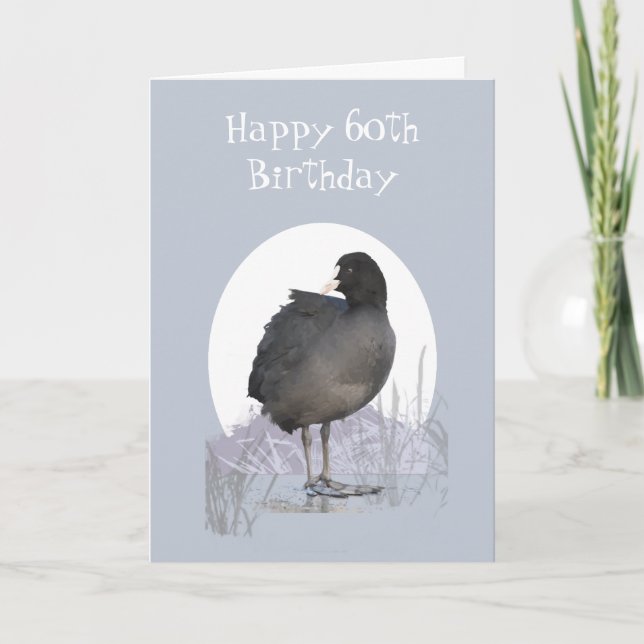 Tarjeta Personalizado 60 años Humor gracioso de pájaro "Vi (Anverso)
