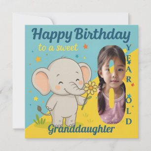 Tarjeta Personalizado 8 Elefante de Cumpleaños Dulce tu ta