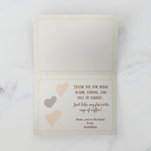 Tarjeta Personalizado acuarela Funny Café Lover Día de la