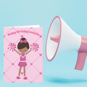 Tarjeta Personalizado afroamericano de animadores Chica de