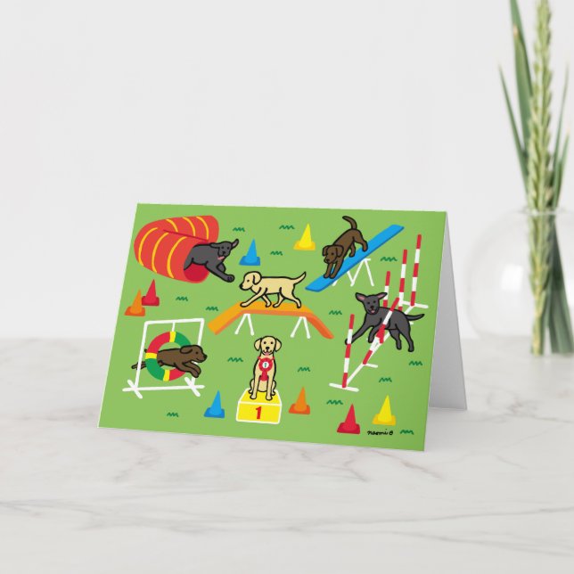 Tarjeta Personalizado Agilidad de Recuperación de Labrador (Anverso)