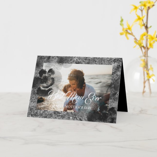 Tarjeta Personalizado alguna vez foto del Día de la Madre  (flor amarilla)