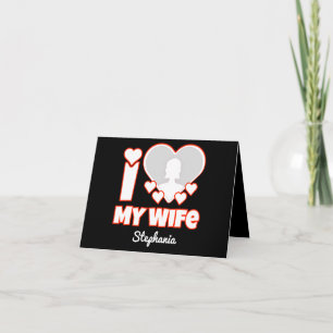 Tarjeta Personalizado Amo A Mi Esposa - Añadir Nombre y Fo