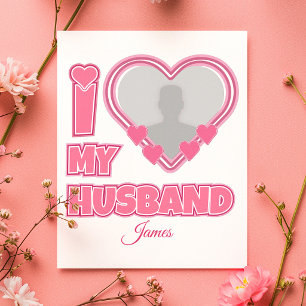 Tarjeta Personalizado Amo a mi esposo – Agregar foto y nom